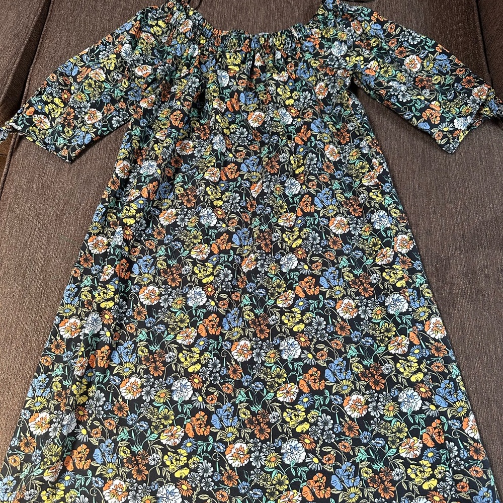 BOBEAU Floral Off-Shoulder Dress